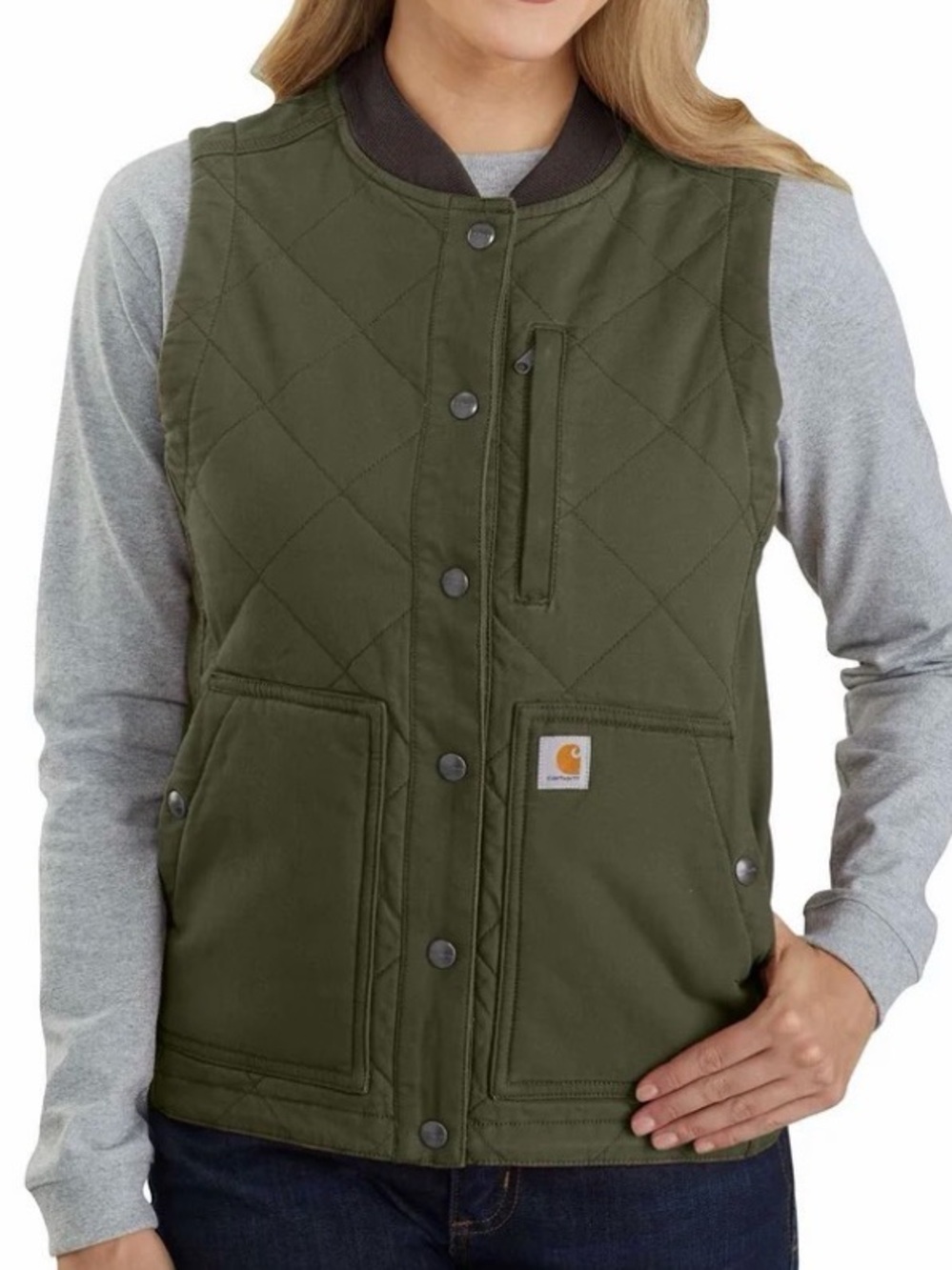 Carhartt Women’s Rugged Flex® Relaxed Fit Canvas Insulated Rib Collar Vest